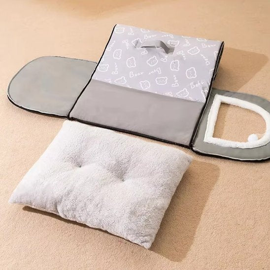 niche pour chat pliable avec coussin