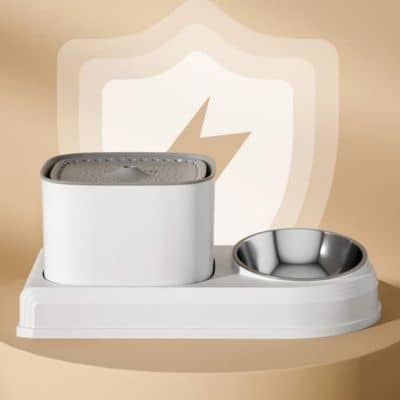 fontaine-a-eau-pour-chat-gris