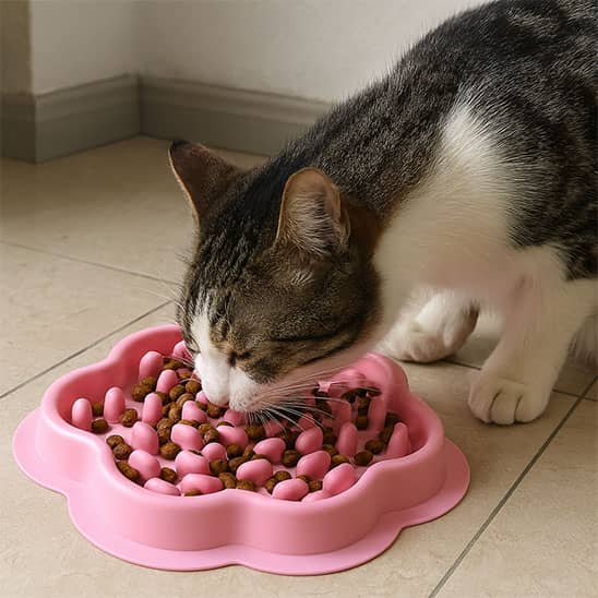 gamelle-anti-glouton-chat-rose