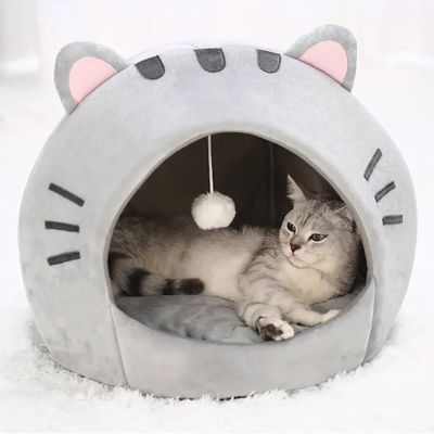 niche-pour-chat-doux -chat-couché