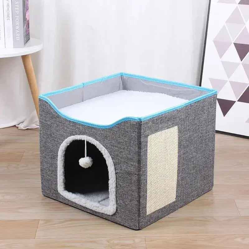 niche-pour-chat-grise