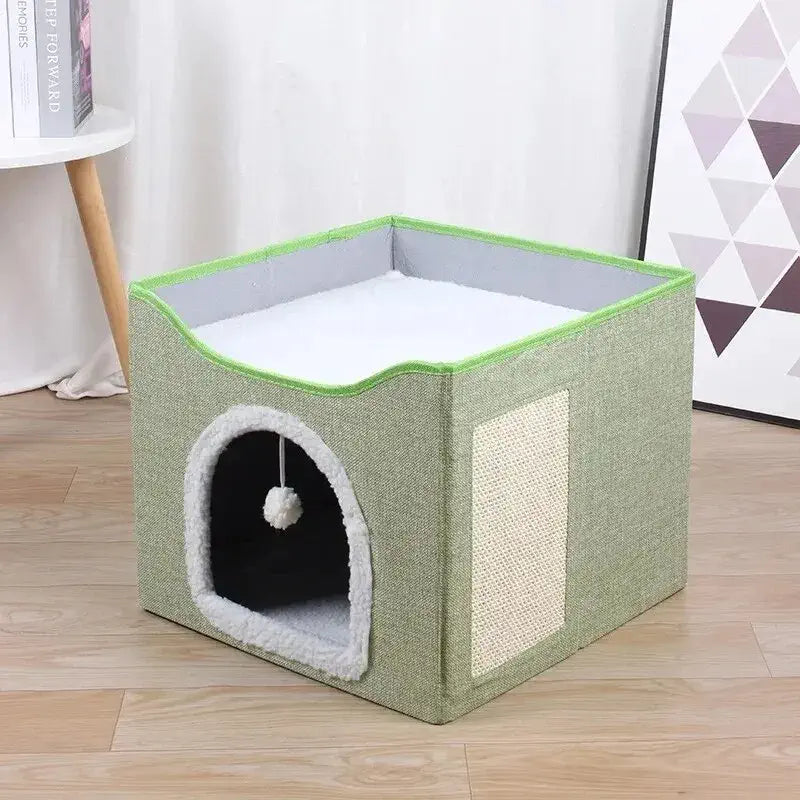 niche-pour-chat-vert-plateforme