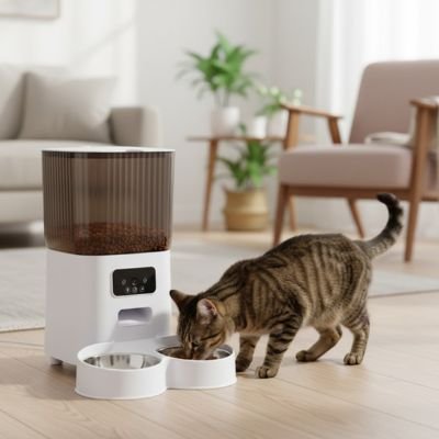 Distributeur automatique croquettes chat capacie de stockage 5L