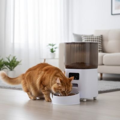 Distributeur automatique croquettes chat simple bol