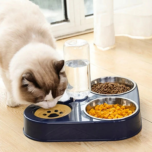 gamelle chat 3 en 1 2 bols distributeur d eau