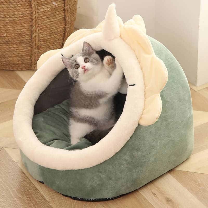 niche pour chat licorne couleur vert