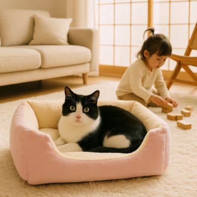 Panier-pour-chat-nid-douillet