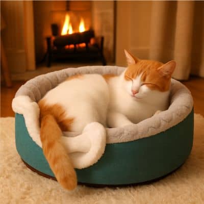 chat-dors-dans-niche-chat-multifonction