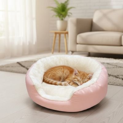 chat-dort-dans-son-Panier-pour-chat-ultra-moelleux