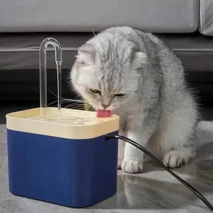 Fontaine-a-eau-chat-bleu