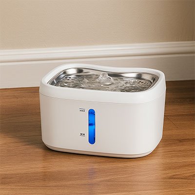 fontaine a eau chat connecte avec 3 couche de filtre