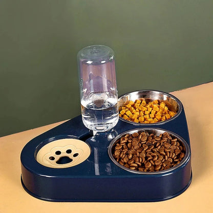 gamelle chat  bleu ergonomique