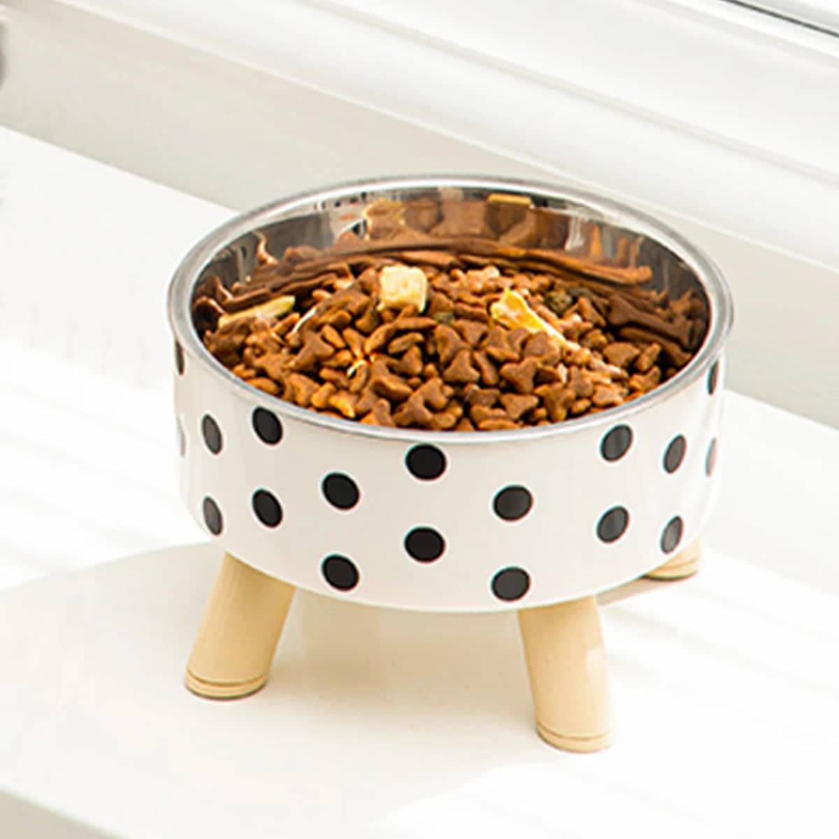 gamelle-chat-surélevée-inox-petit-pois