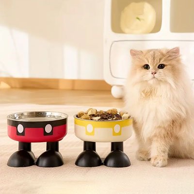 gamelle chat surelevee bol inox