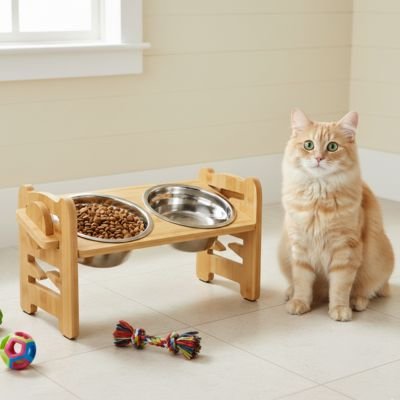 Gamelle-chat-surelevee bol inox