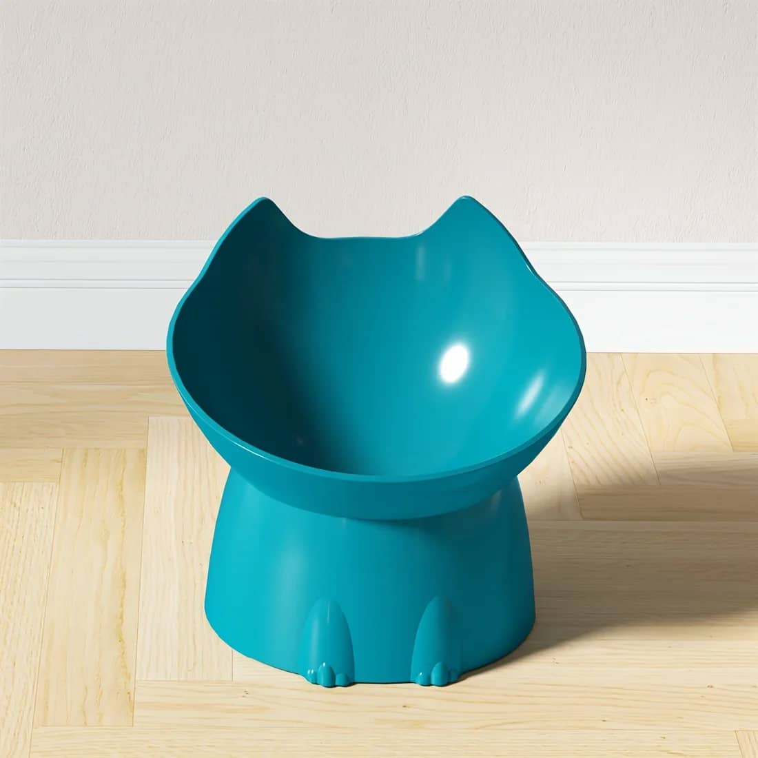 gamelle chat surelevee bleu canard