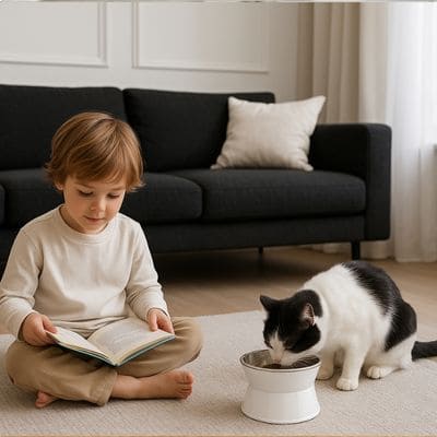 GAMELLE CHAT SURELEVEE| Dombol™