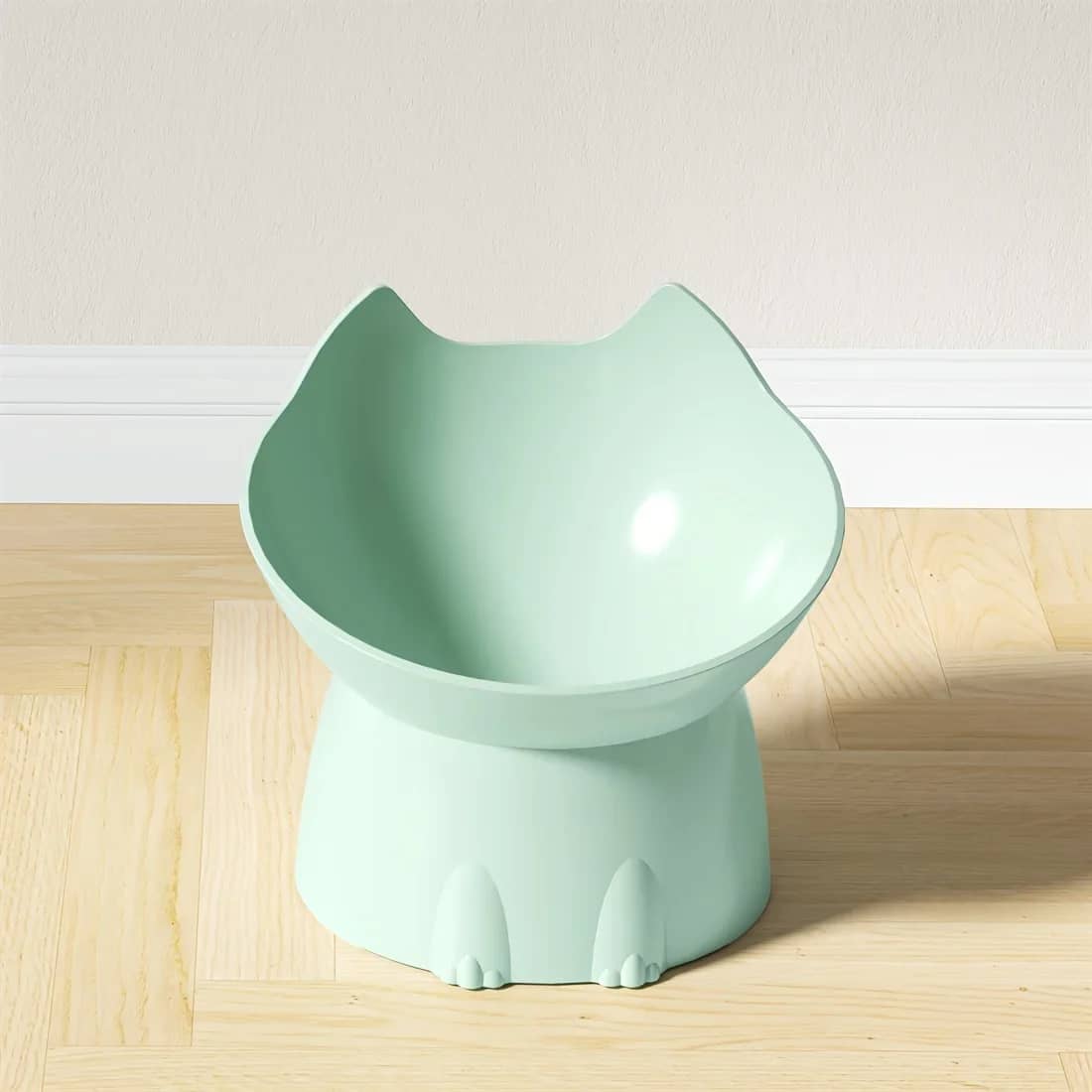 gamelle chat surelevee  vert design chat