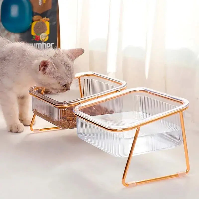 gamelle-chat-surélevée-double contenant