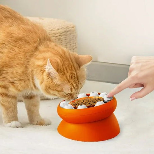gamelle pour chat orange inclinaison 15°