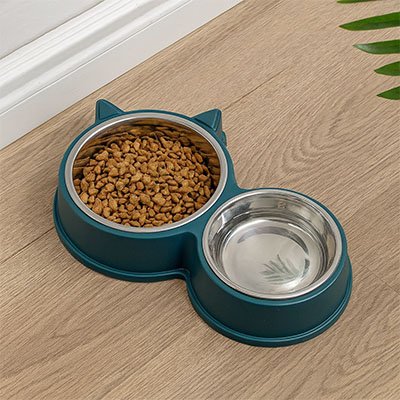 gamelle pour chat design gorme de tete de chat