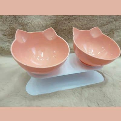 gamelle chat 2 bols saumons