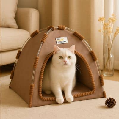 lit-pour-chat-chaude-forme-tente-brun_2