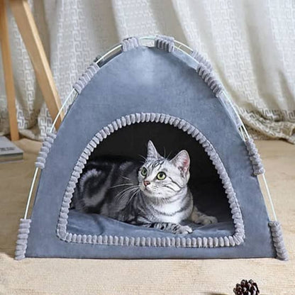 lit-pour-chat-tipi-chaud-gris