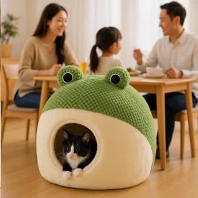 chaton dans niche chat