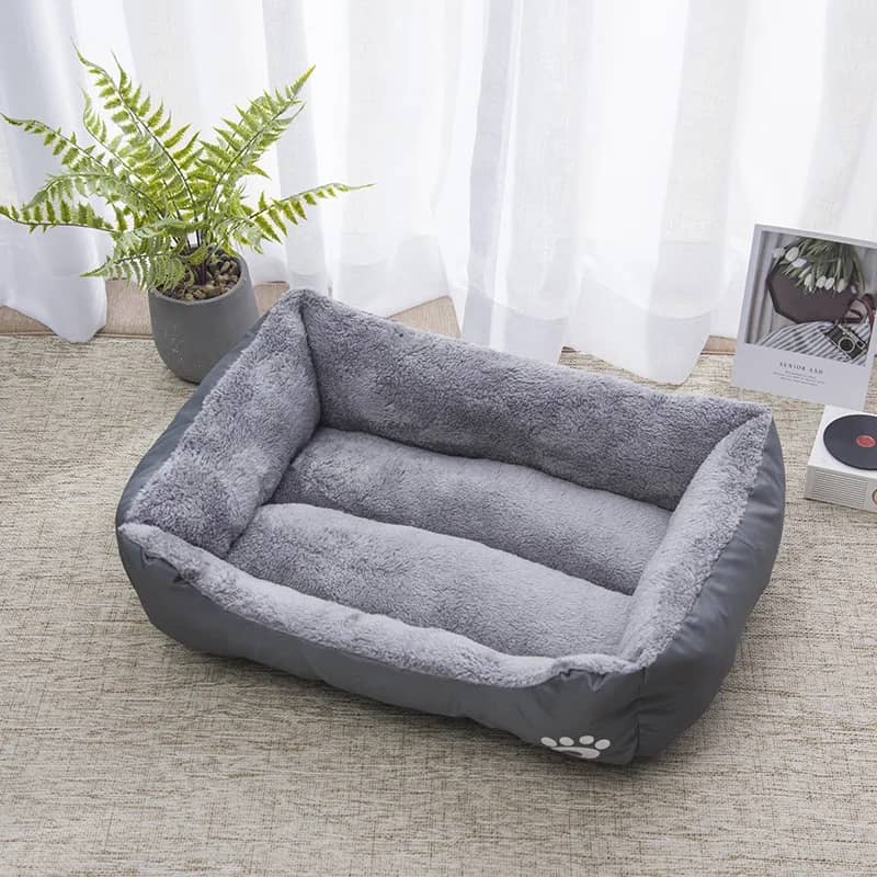 panier chat gris douillet